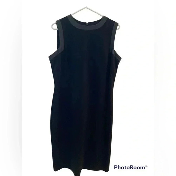 Ralph Lauren Black Label Leather/Cotton Dress - Picture 1 of 5